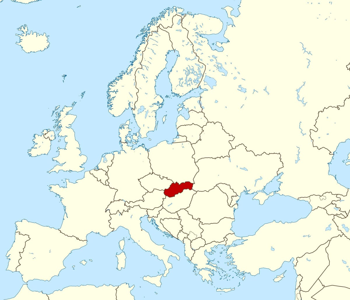 térkép Szlovákia európa térkép