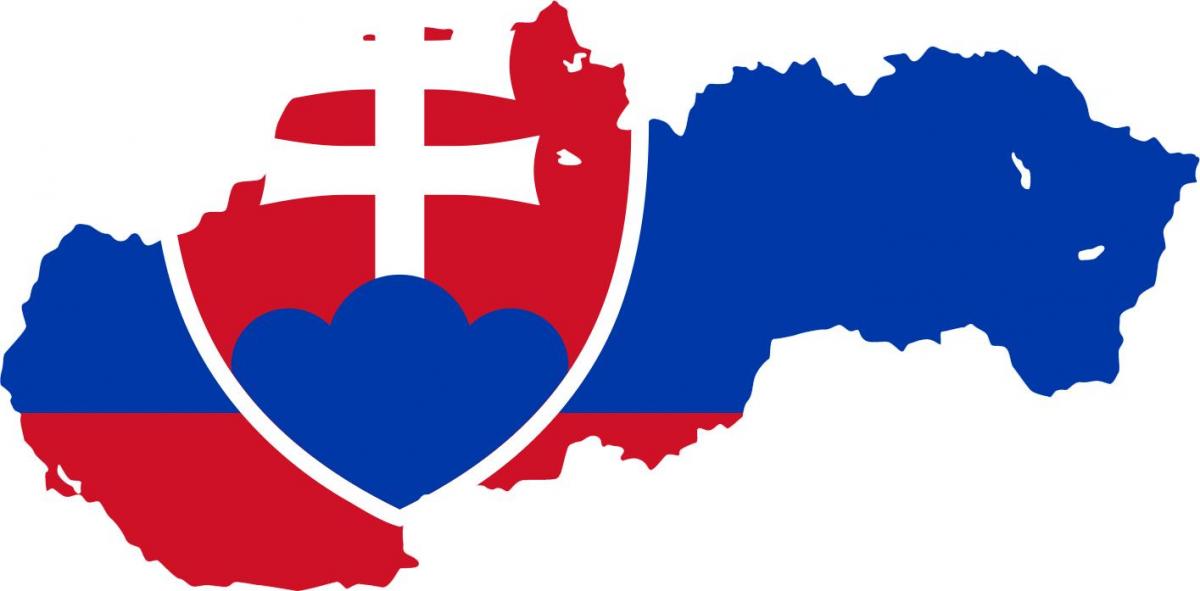 térkép Szlovákia zászló