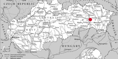 Térkép kelet-Szlovákia