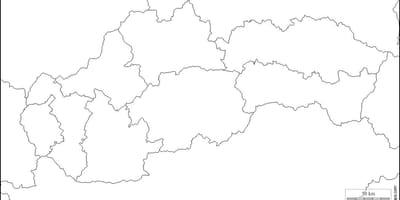 Térkép Szlovákia üres 