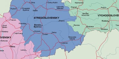 Térkép Szlovákia politikai