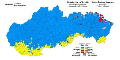 Térkép Szlovákia etnikai