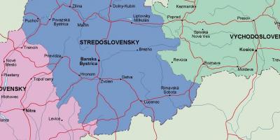 Térkép Szlovákia politikai