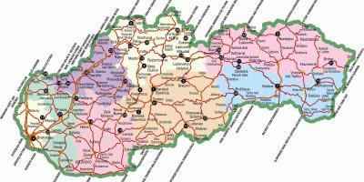 Szlovákia látnivalók térkép