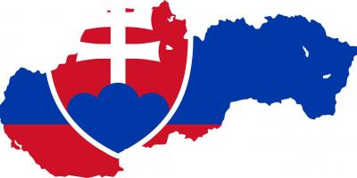 Térkép Szlovákia zászló