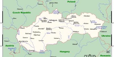 Térkép Szlovákia városok
