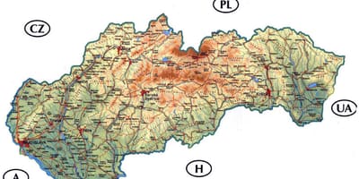 Részletes térkép Szlovákia