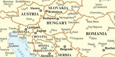 Térkép Szlovákia környező országokban